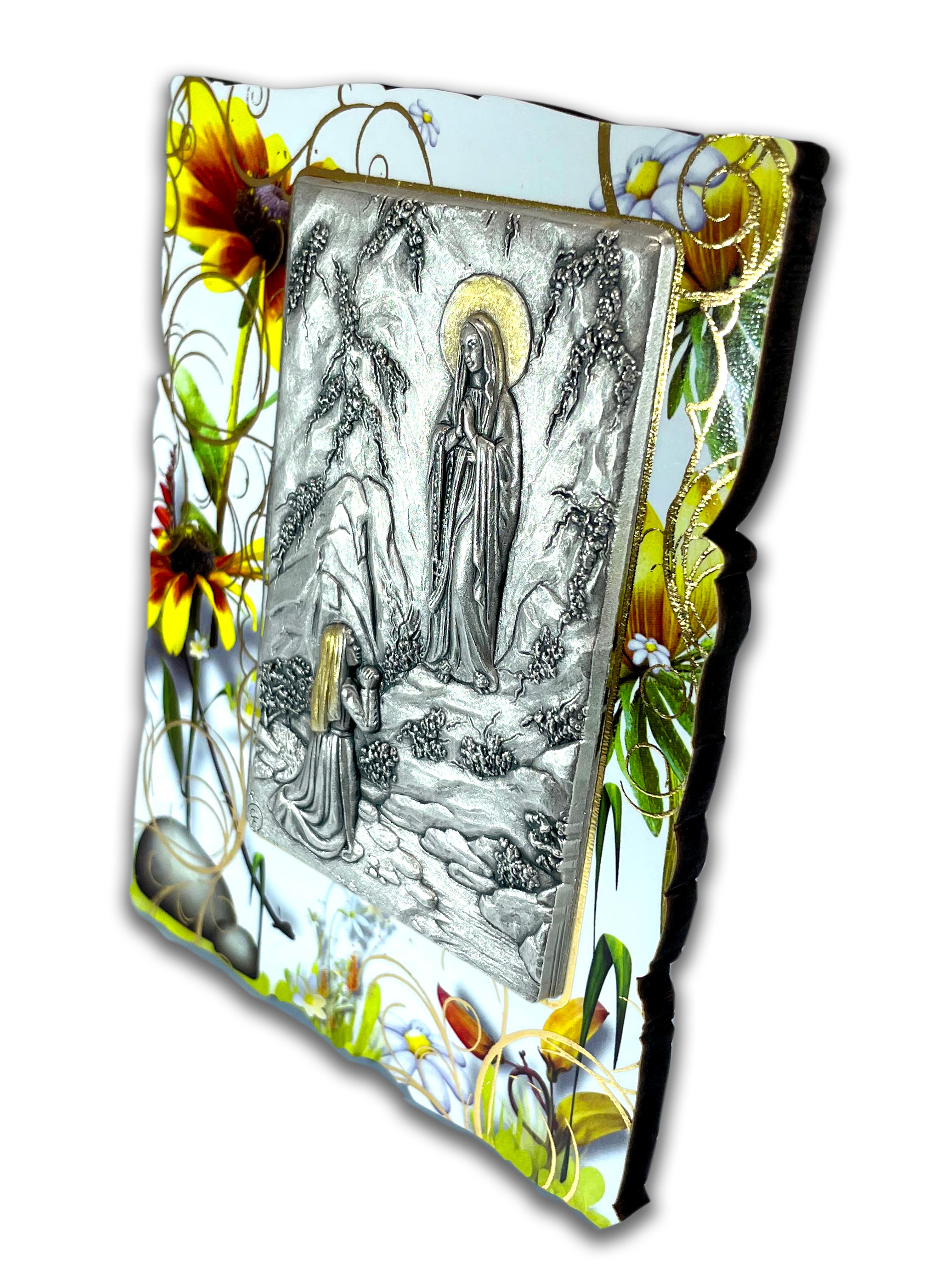 Frame Image on Relief of Our Lady of Lourdes