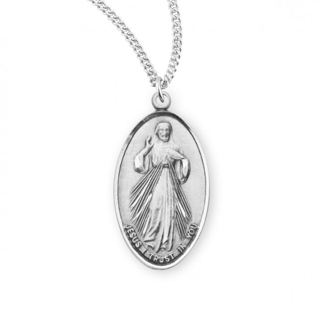 Divine Mercy/Saint Faustina Sterling Silver Medal