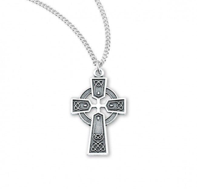 Sterling Silver Irish Celtic cross Pendant