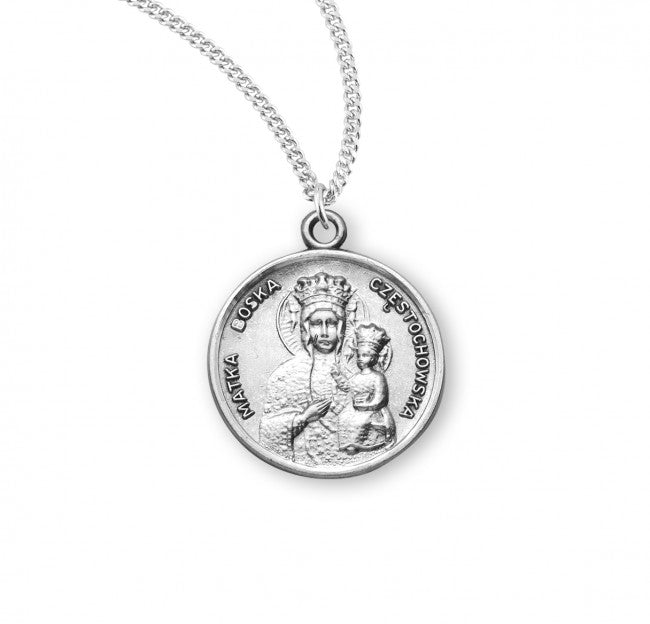 Our Lady of Czestochowa Round Sterling Silver Medal