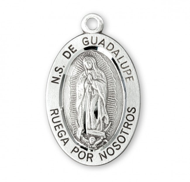 Our Lady of Guadalupe Spanish Sterling Silver Medal