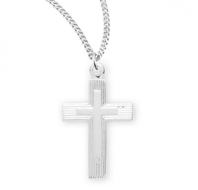 Sterling Silver Engraved Cross