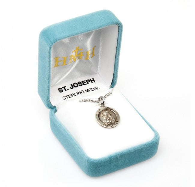 Saint Joseph Round Sterling Silver Medal