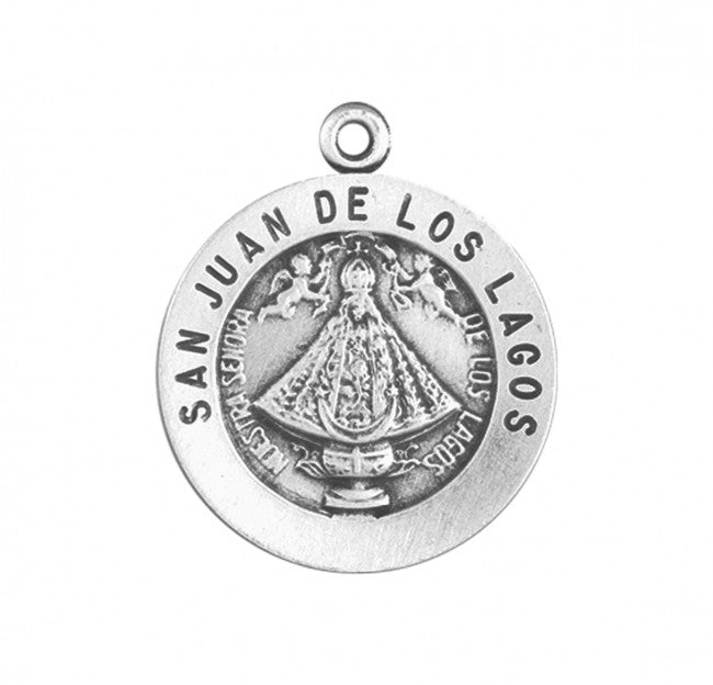 Virgin De San Juan Round Sterling Silver Medal