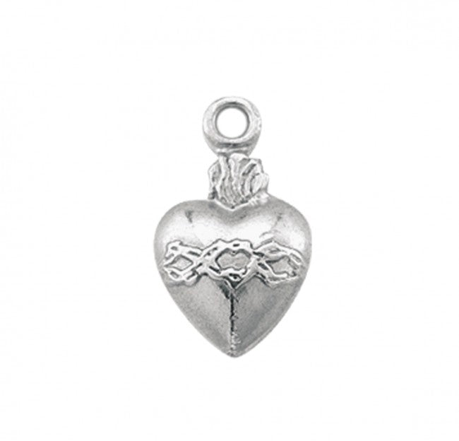 Sterling Silver Sacred Heart Medal
