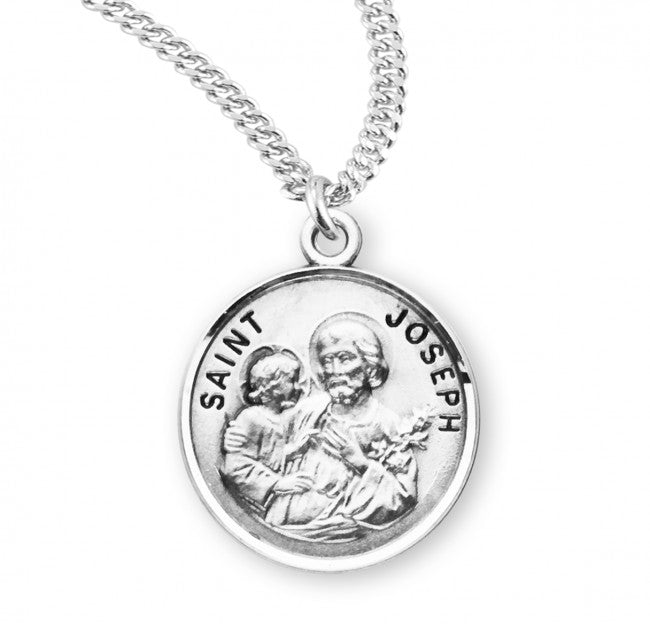 Patron Saint Joseph Round Sterling Silver Medal Availability