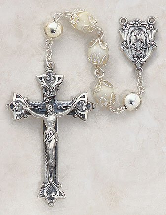 Italian Handcrafted Pearl Rosary