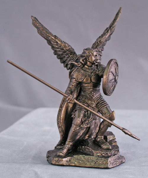 Archangel Raphael from the Veronese Collection in lightly hand-painted cold cast bronze, 4".