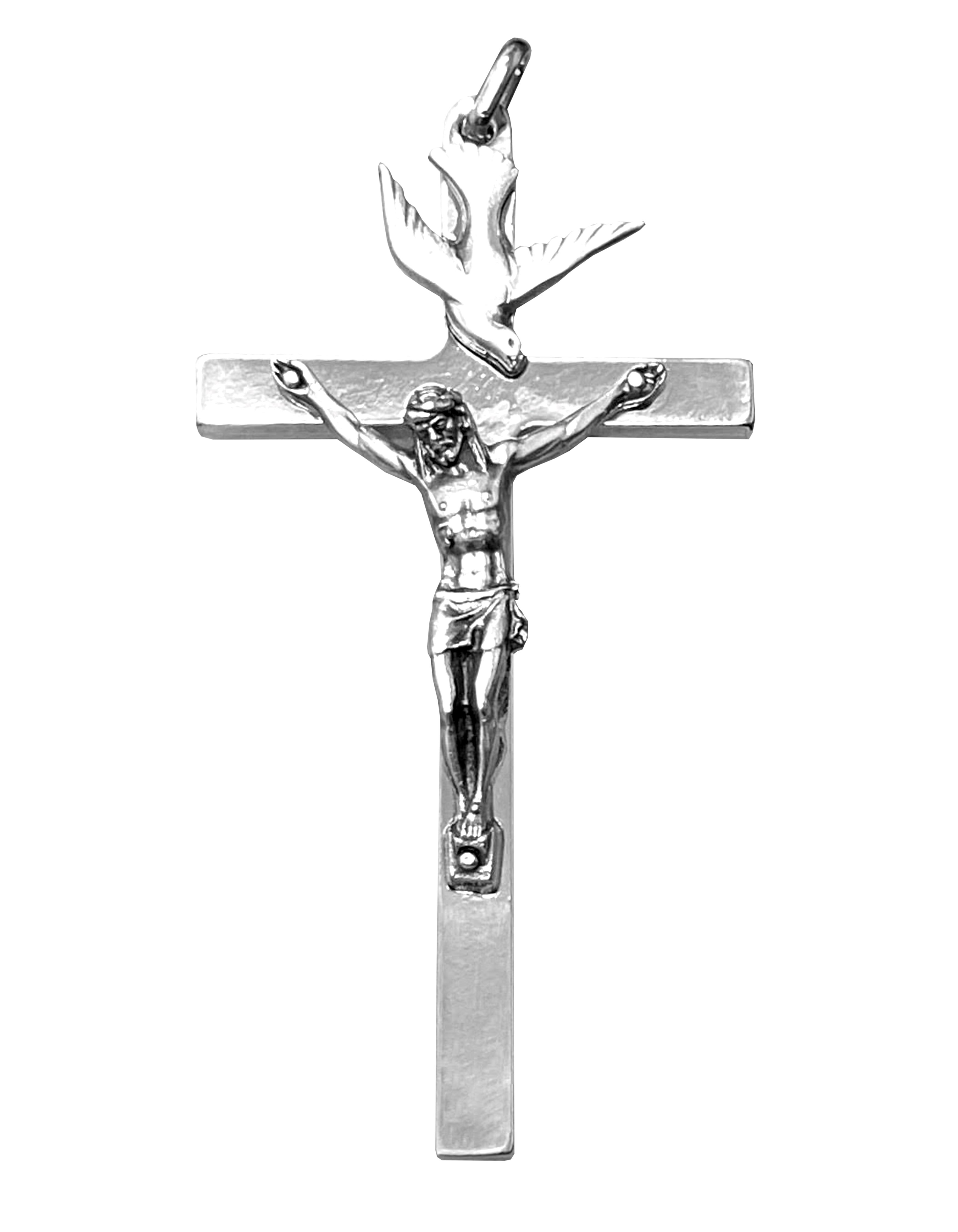 Gold and Silver Holy Spirit Crucifix 3.5"