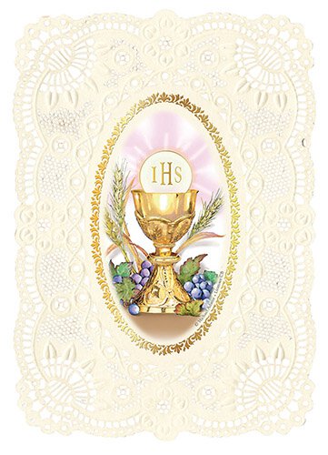 Deluxe Embossed Holy Card - First Communion