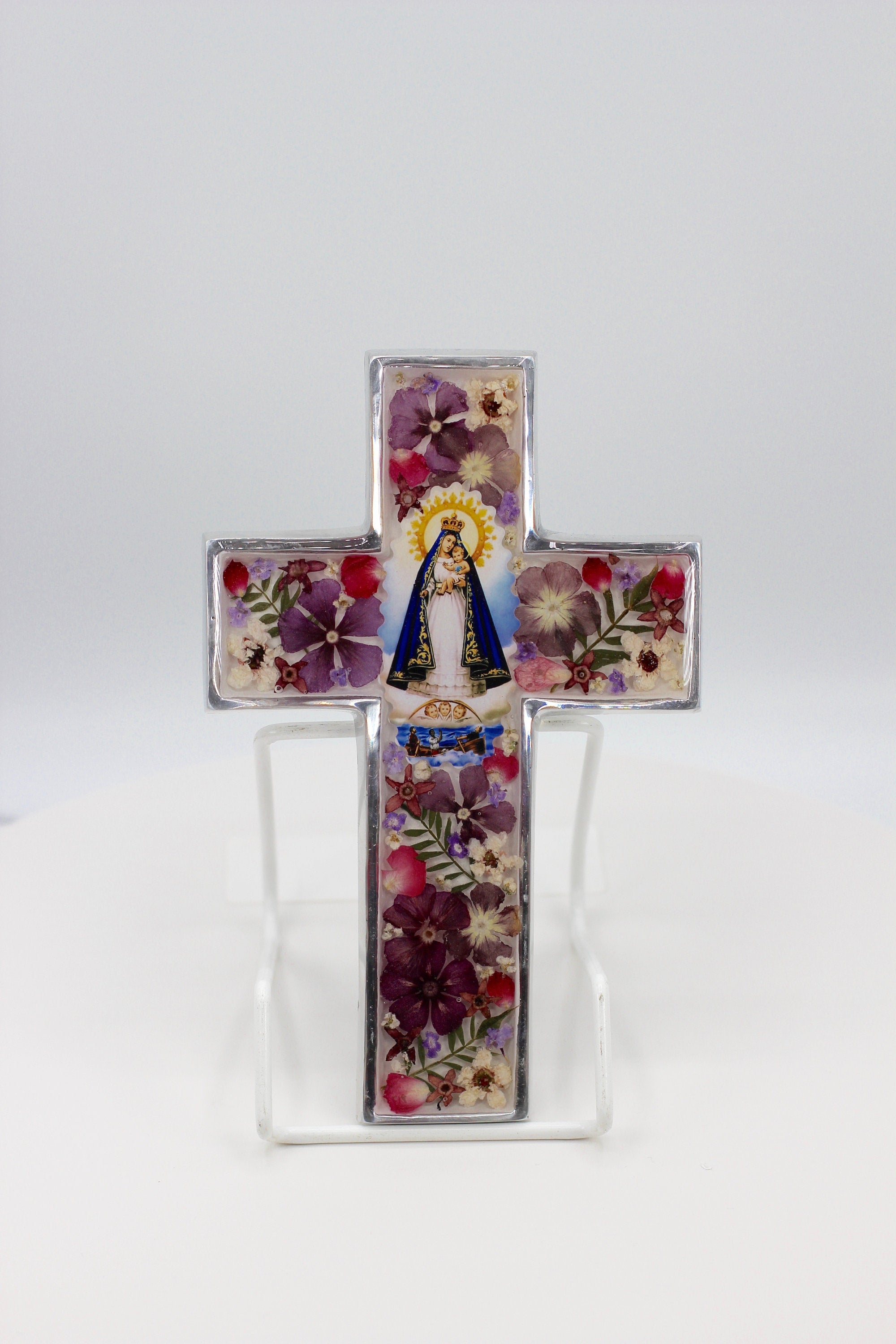 Cross of Our Lady of Charity - Caridad del Cobre   Flowers - Guadalupe Collection
