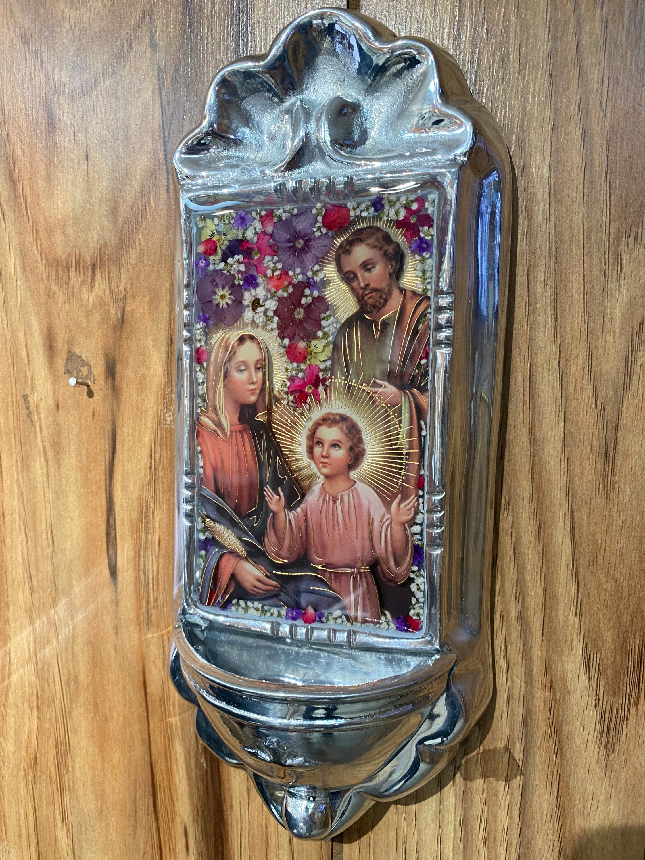 Holy Family water holder - Guadalupe Collection