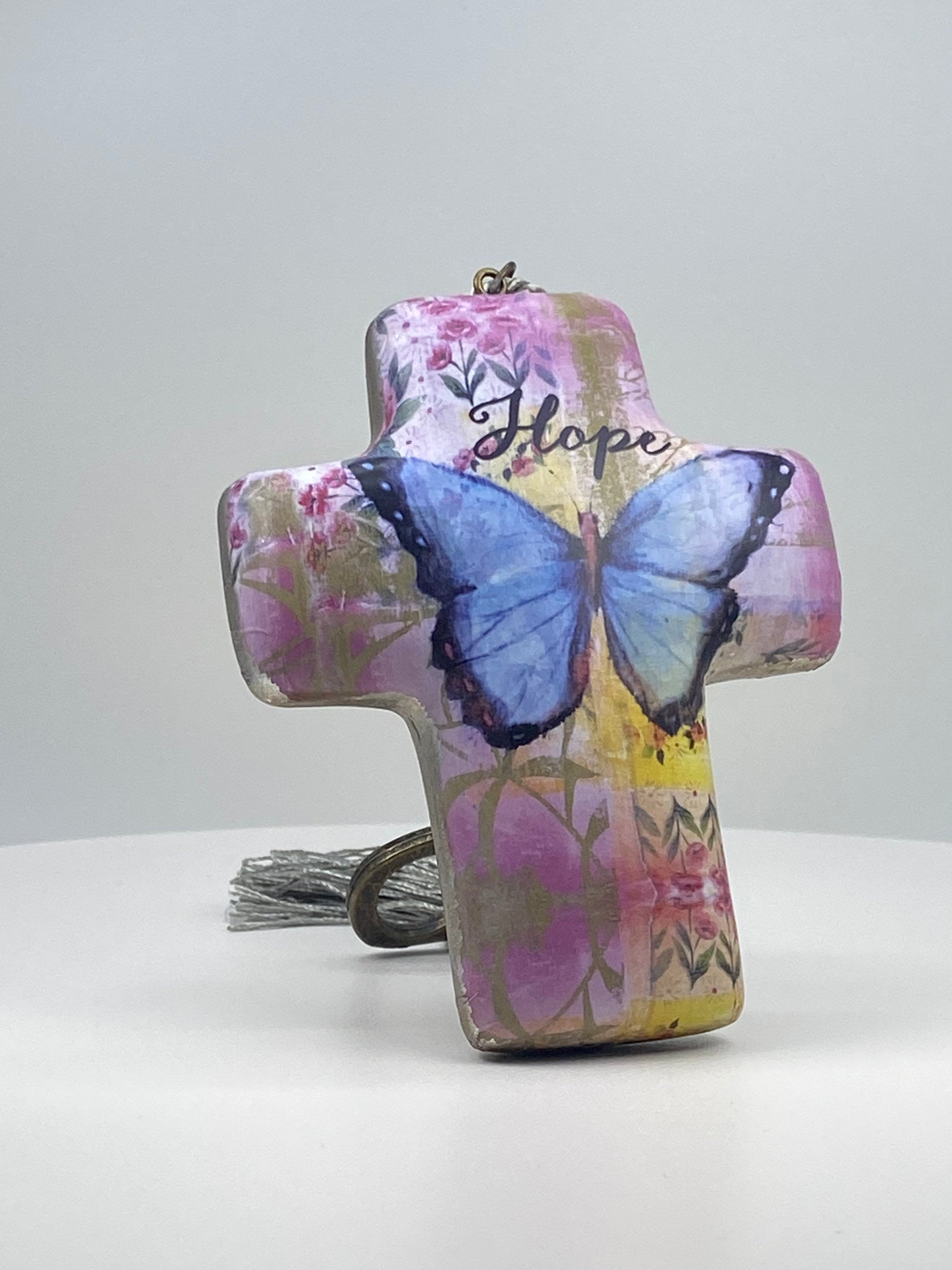 Hope Butterfly Artful Cross