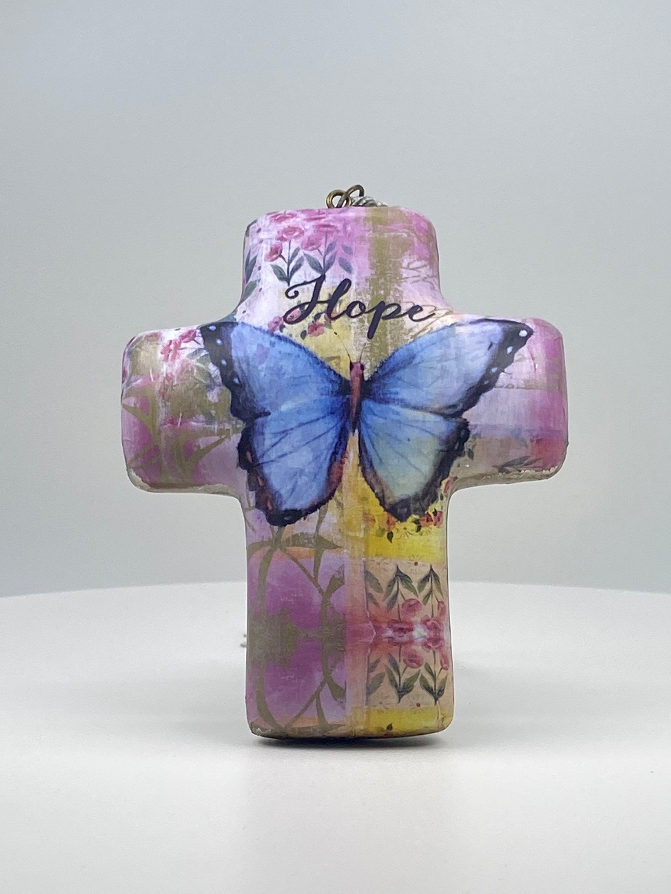 Hope Butterfly Artful Cross