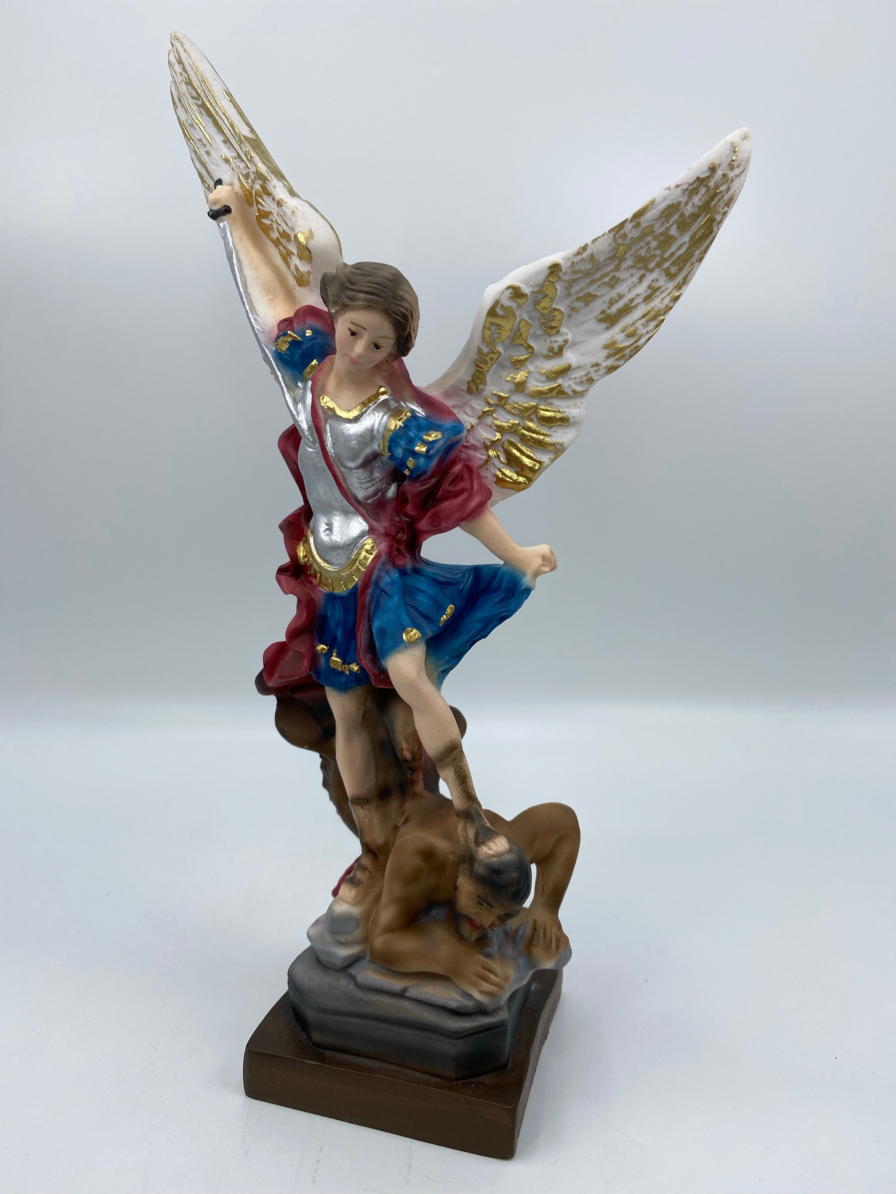The Faith Gift Shop Saint Michael The Archangel  statue - Hand Painted in Italy - Our Tuscany Collection - Estatua de San Miguel Arcangel