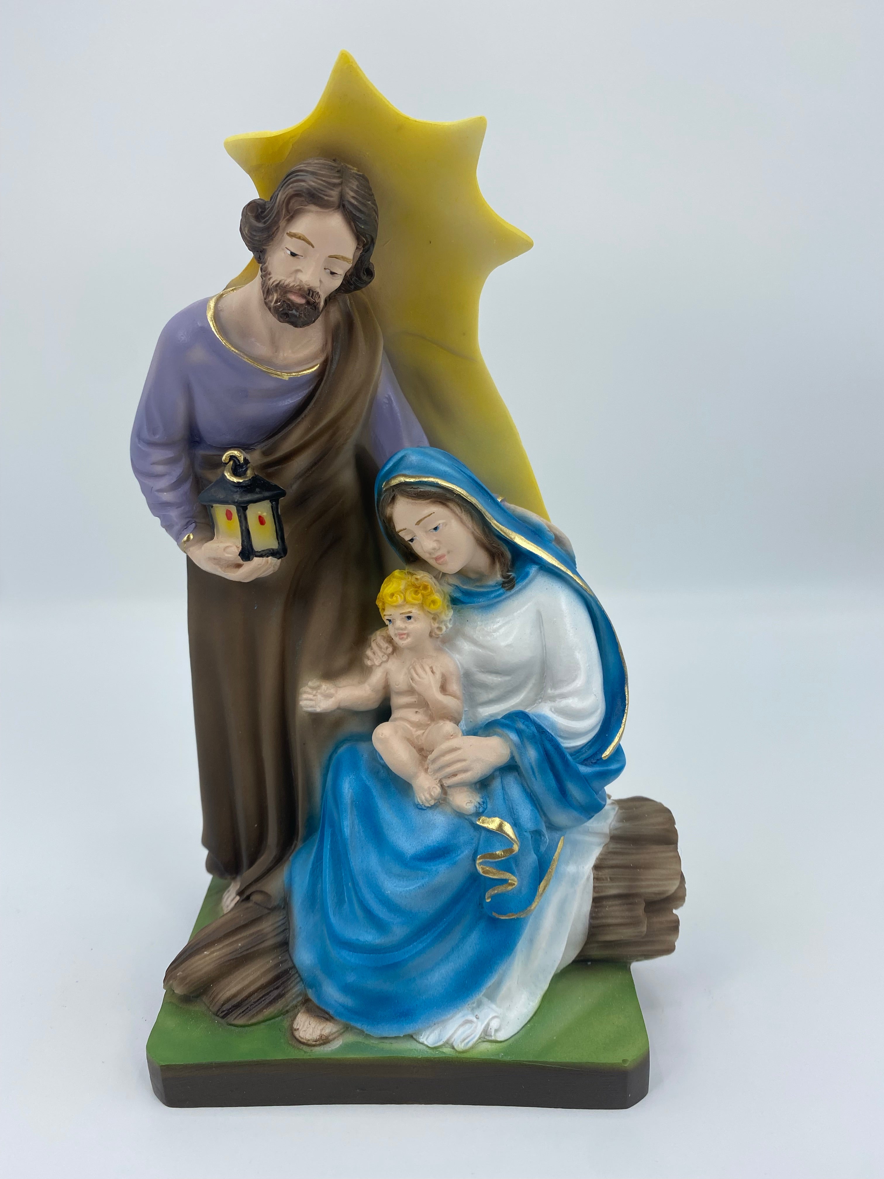 The Faith Gift Shop Sacred Holy Family with the Belen star- Hand Painted in Italy - Our Tuscany Collection - La Sagrada Familia de Navidad