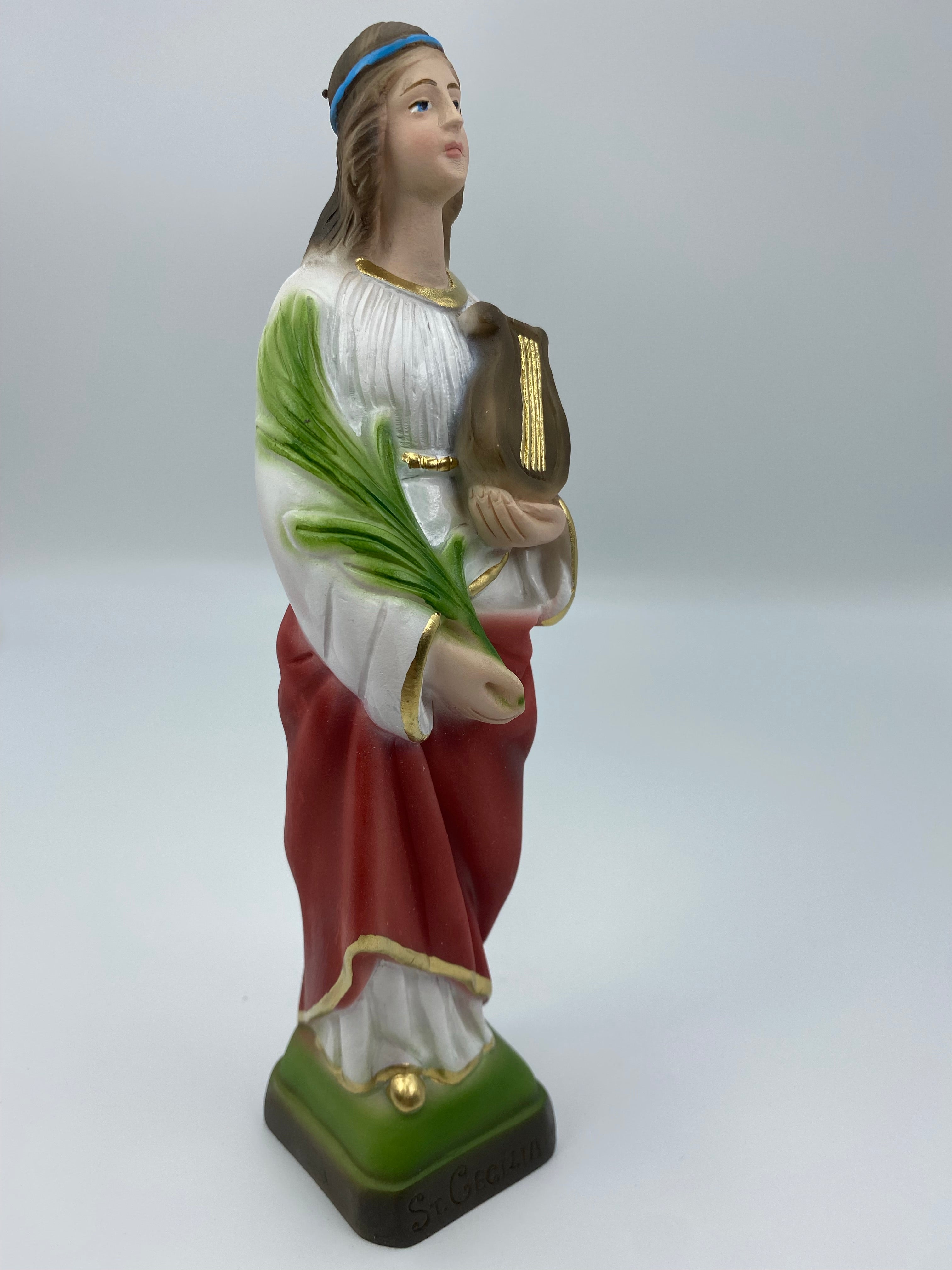 The Faith Gift Saint Cecilia - Hand Painted in Italy - Our Tuscany Collection -Estatua de Santa Cecilia